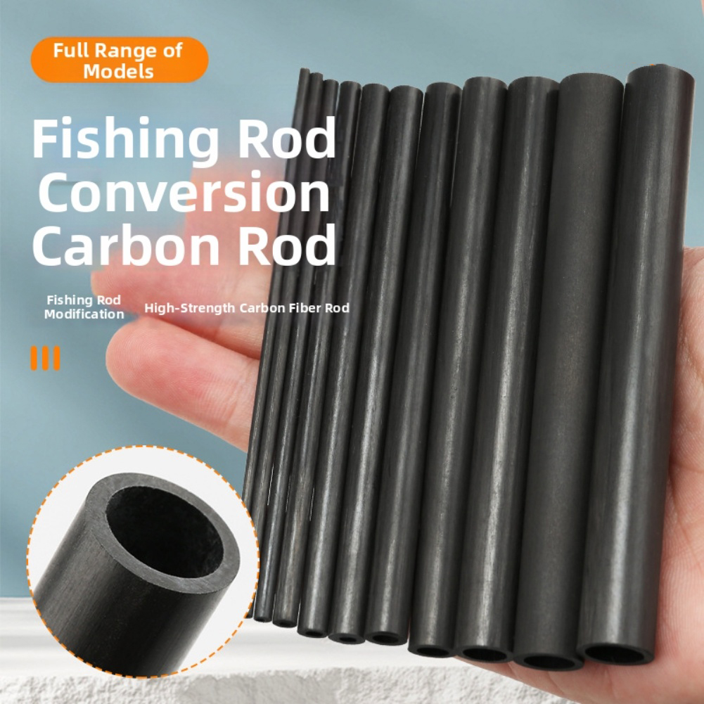 釣り竿修理用10cm黒色中空カーボンファイバーチューブ、強力 - Fishing Rod Carbon Fiber のレビューと価格