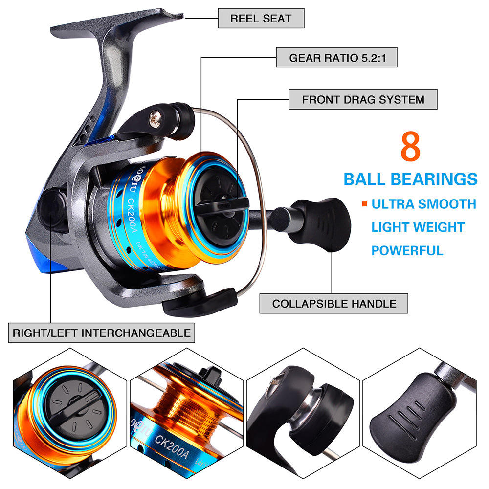 釣り竿とリールのコンボセット カーボンファイバー製伸縮式ポー - Fishing Rod Combo のレビューと価格