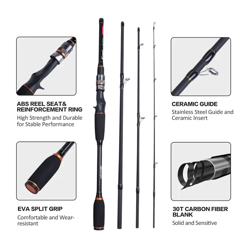 Goture Xceed 4 セクション トラベルフィッシン - Fishing Rod Surf のレビューと価格